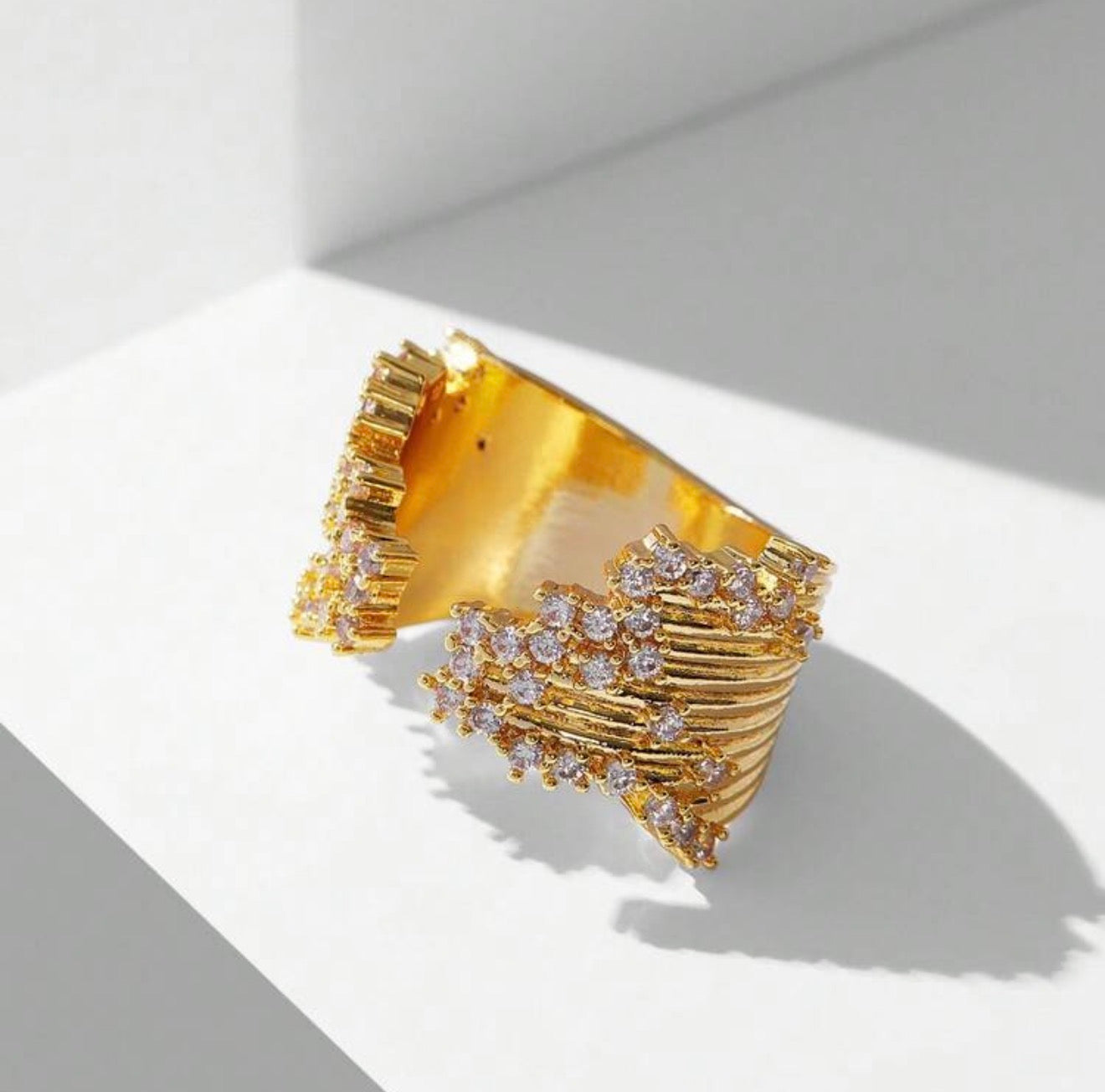 18K Gold Plated Lily Ring