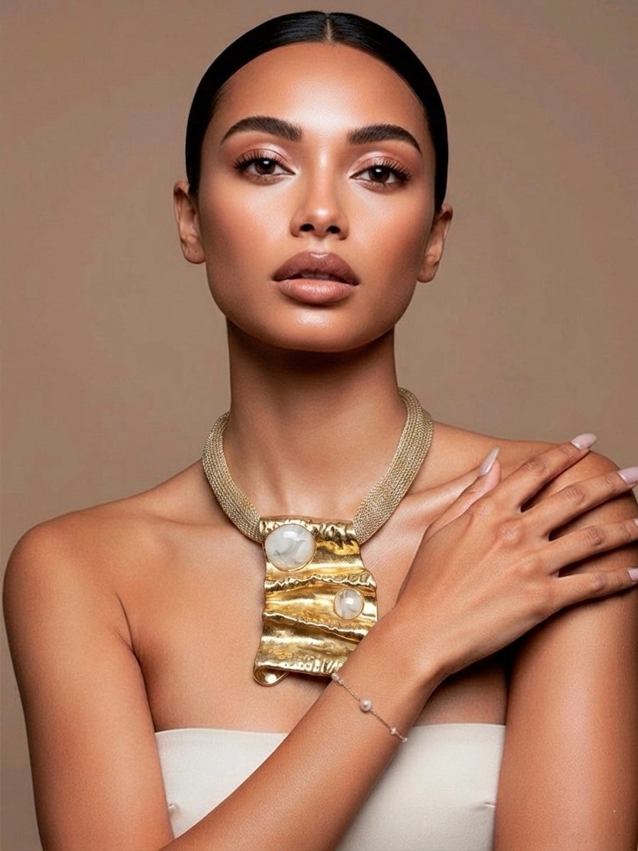 La Plaque d'Or Necklace