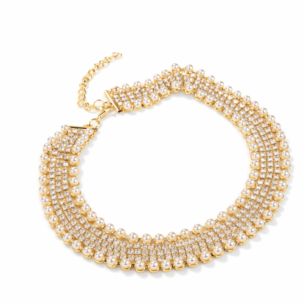 Shiny Double Pearl Necklace