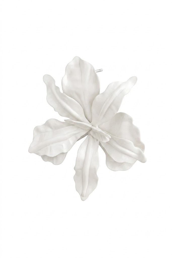 White Happy Earrings