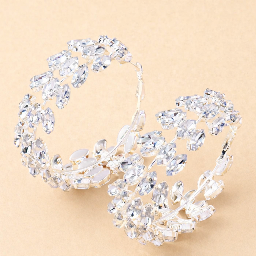 Crystal Leaves Earrings