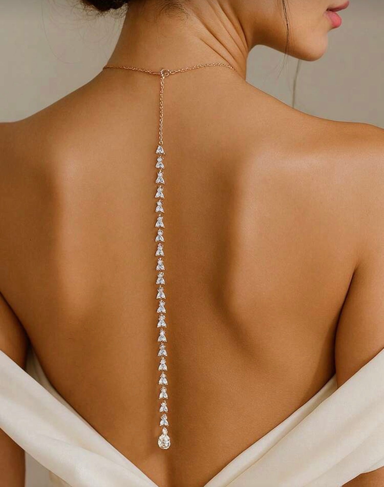 Rhinestone Chic Back Chain