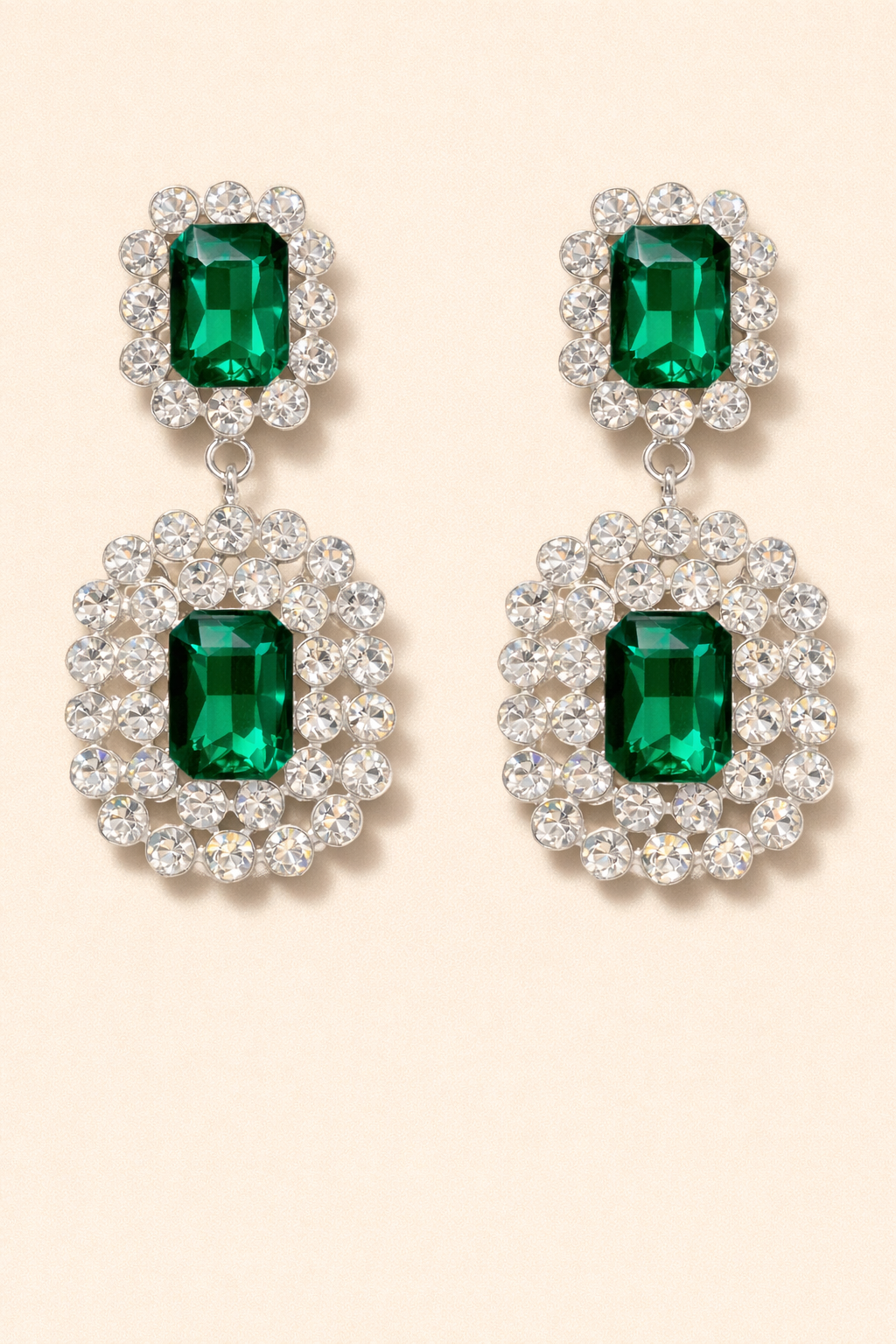 Emerald Crystal Earrings