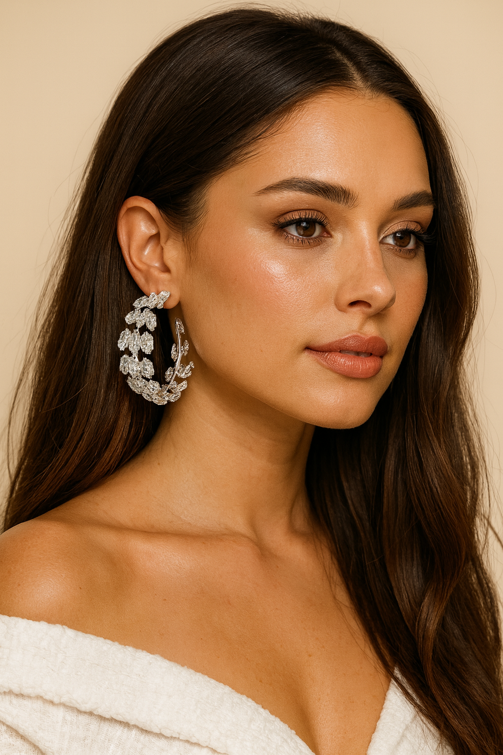 Crystal Leaves Earrings
